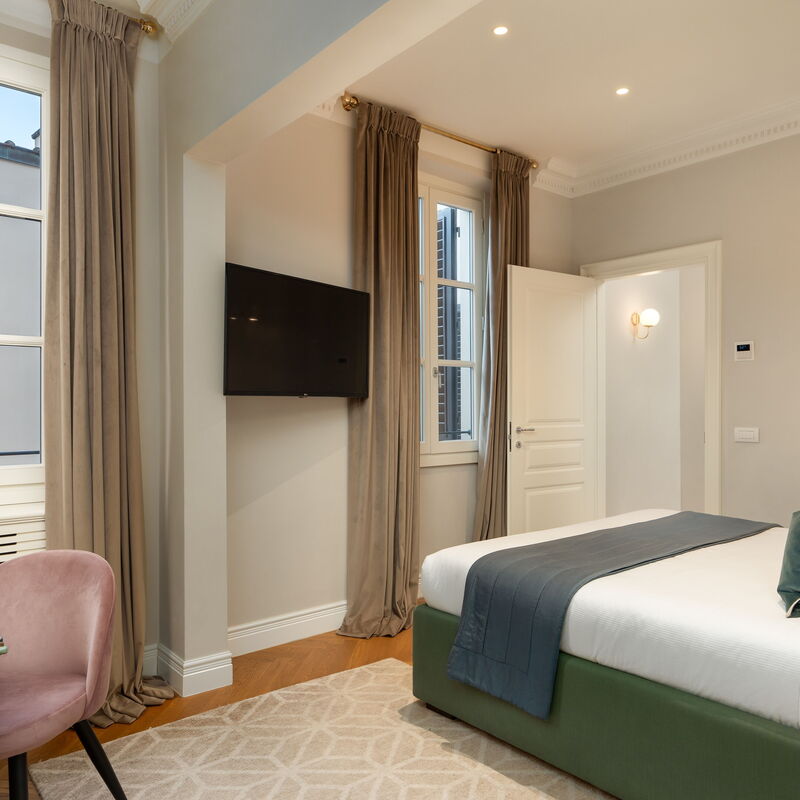 Bargello Penthouse Luxury Apartment In Florence By Palazzo Pazzi Vitali: Jesen, Ljeto, Proljeće, Spavaća soba