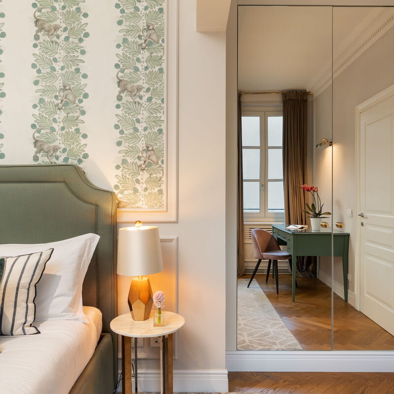 Bargello Penthouse Luxury Apartment In Florence By Palazzo Pazzi Vitali: Jesen, Ljeto, Proljeće, Spavaća soba