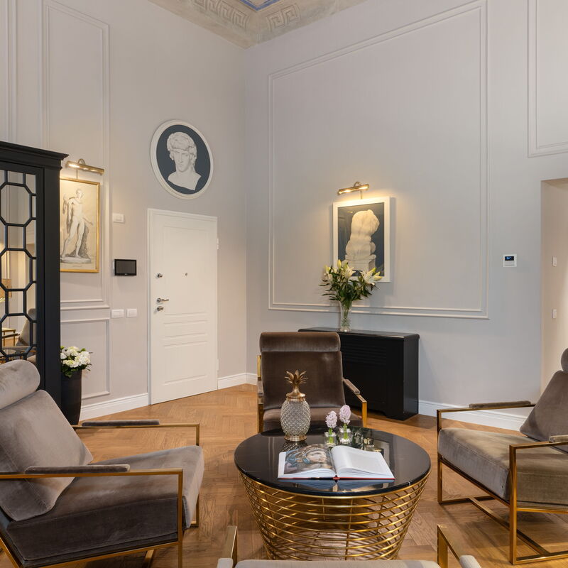 Pazzi Penthouse Luxury Apartment In Florence By Palazzo Pazzi Vitali: Dnevna soba, Jesen, Ljeto, Proljeće