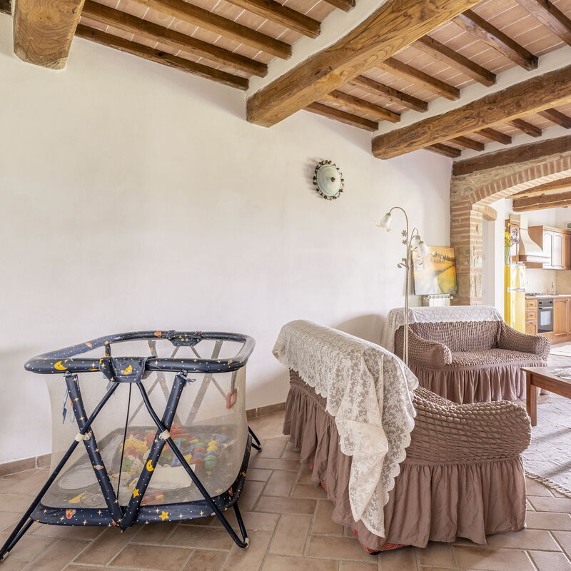 Apartment Marcigliana Front Pool Wi-fi Radicondoli: Frühling, Herbst, Sommer, Wohnzimmer