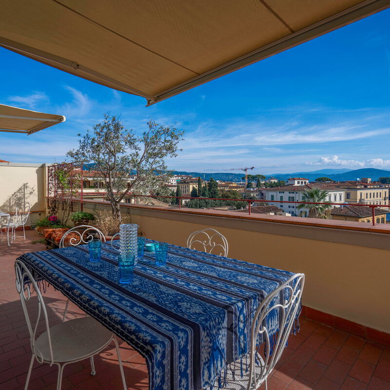 Orto Botanico Apartment With Terrace And Dome View Florence: Autumn, Balcony / Terrace / Patio, Spring, Summer
