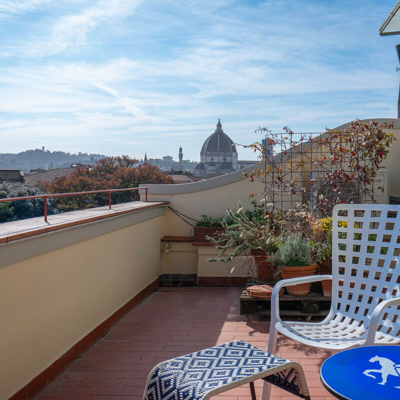 Orto Botanico Apartment With Terrace And Dome View Florence: Autumn, Balcony / Terrace / Patio, Spring, Summer