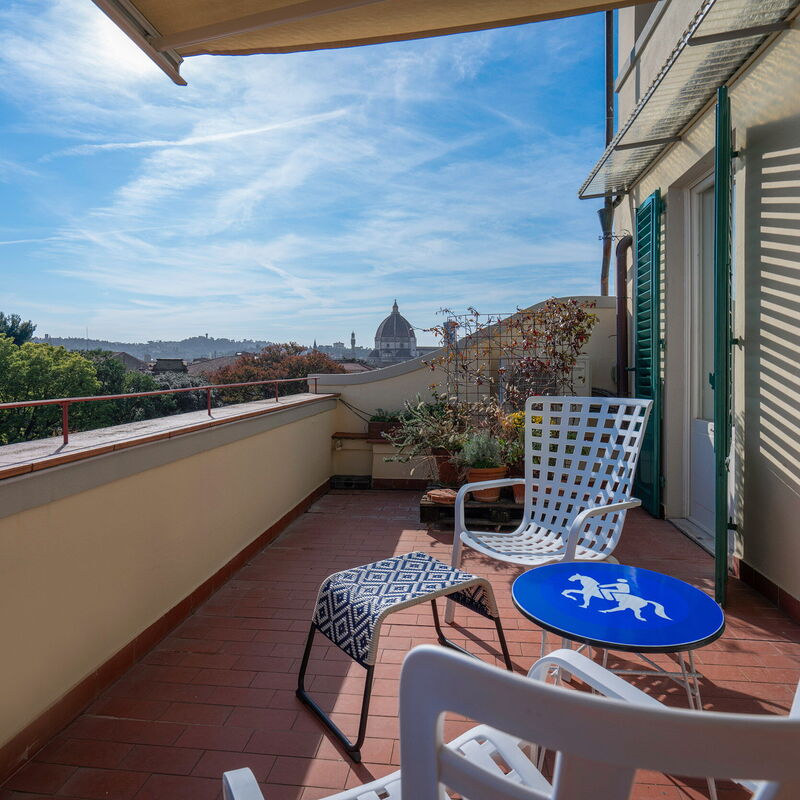 Orto Botanico Apartment With Terrace And Dome View Florence: Autumn, Balcony / Terrace / Patio, Spring, Summer