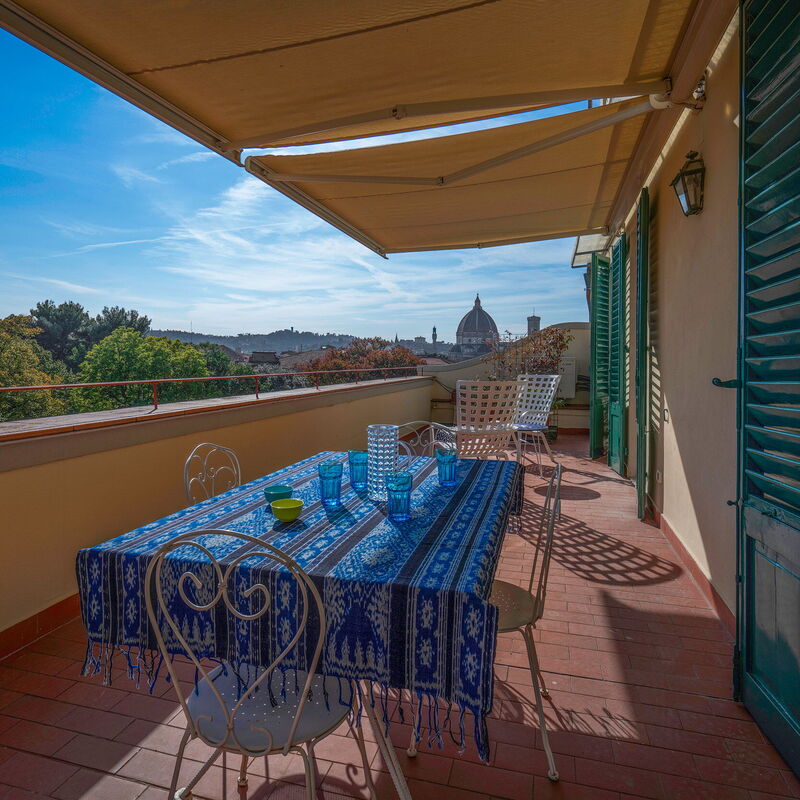 Orto Botanico Apartment With Terrace And Dome View Florence: Autumn, Balcony / Terrace / Patio, Spring, Summer