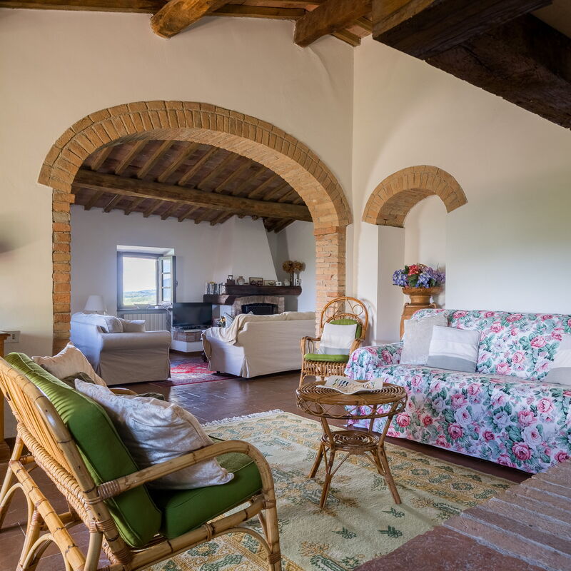 La Palazzina, Ville Di Corsano, Home And Pool: Autumn, Living Room, Spring, Summer