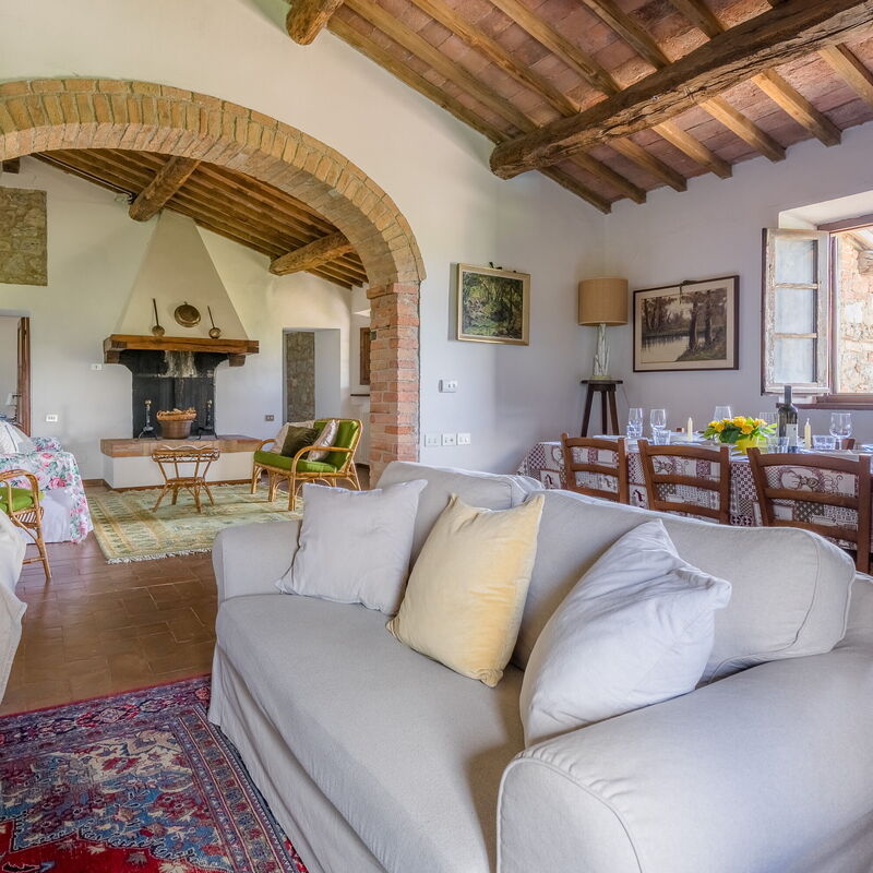 La Palazzina, Ville Di Corsano, Home And Pool: Autumn, Living Room, Spring, Summer