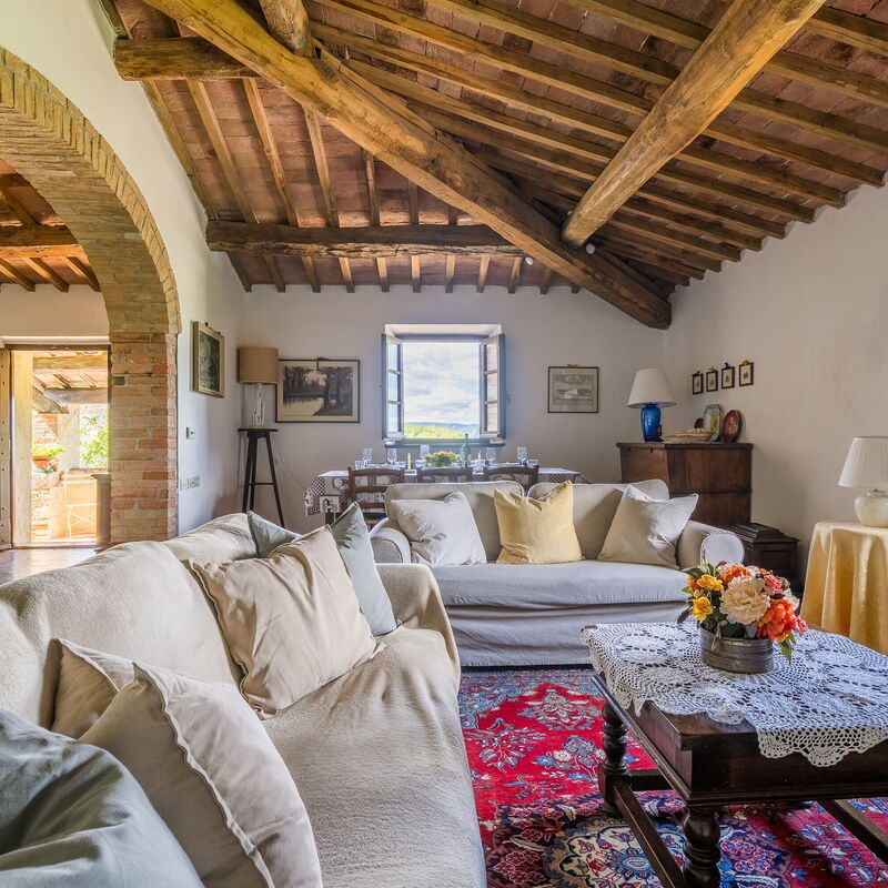 La Palazzina, Ville Di Corsano, Home And Pool: Autumn, Living Room, Spring, Summer