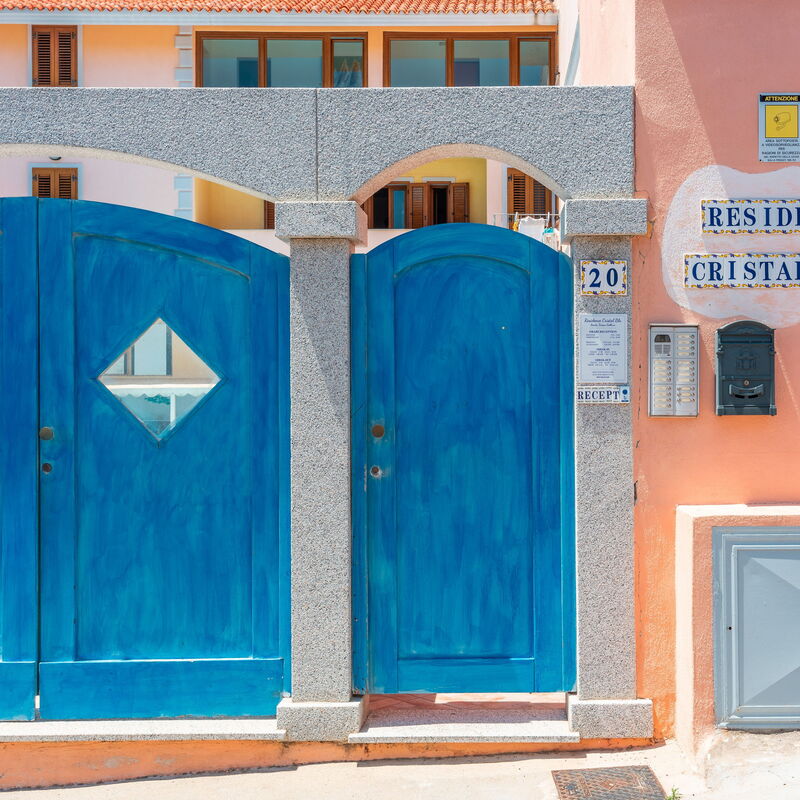 Cristal Blu Apartments In Santa Teresa Gallura: Autumn, Main Entrance, Spring, Summer, Winter