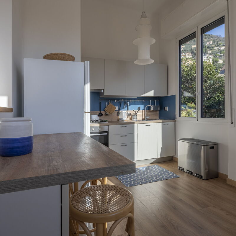 Green Home Seaside, Parking, Wifi, Ac, Genova Nervi: Autumn, Kitchen, Spring, Summer, Winter