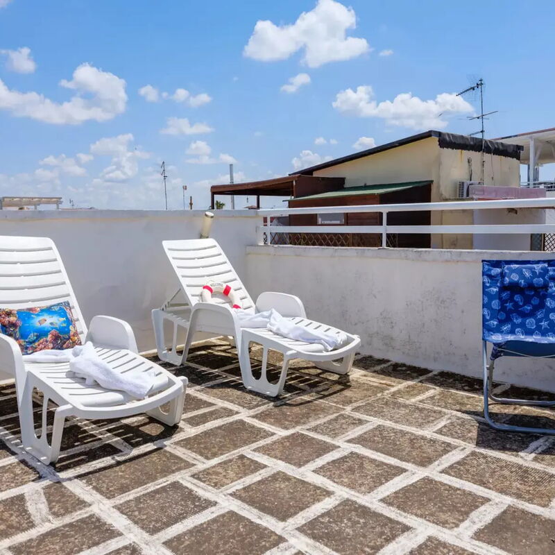 Panoramic Terrace Apartment Porto Cesareo: Autumn, Balcony / Terrace / Patio, Spring, Summer