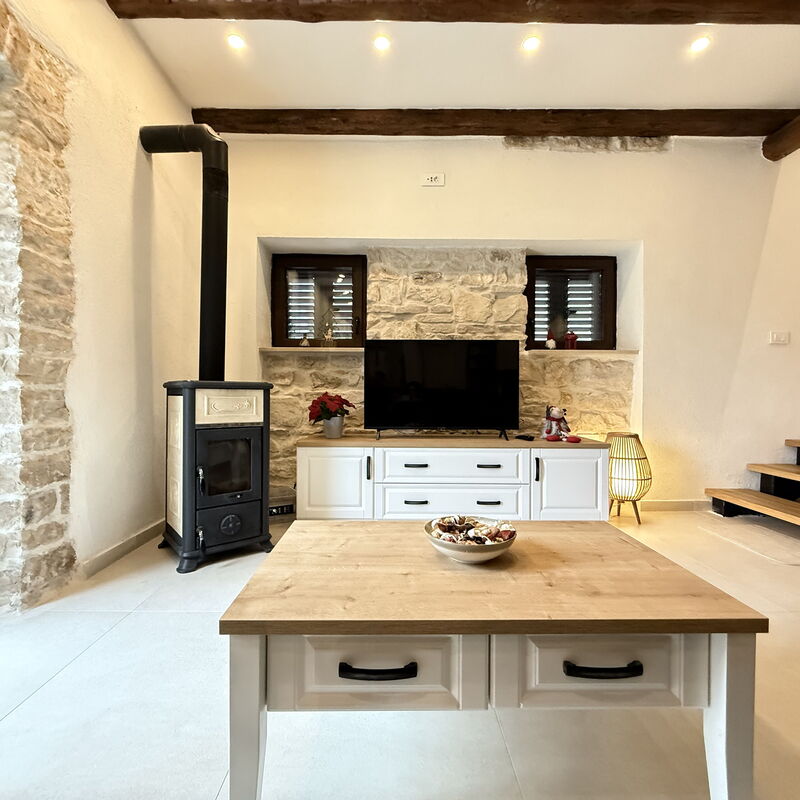 Casa Rossa Ac, Wifi, Prodol - Croazia: Autumn, Living Room, Spring, Summer