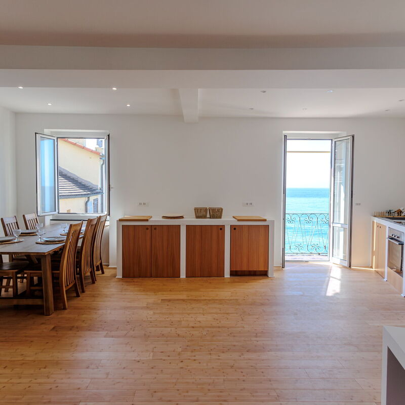 Newly Renovated Ocean View Flat: Autumn, Kitchen, Living Room, Spring, Summer