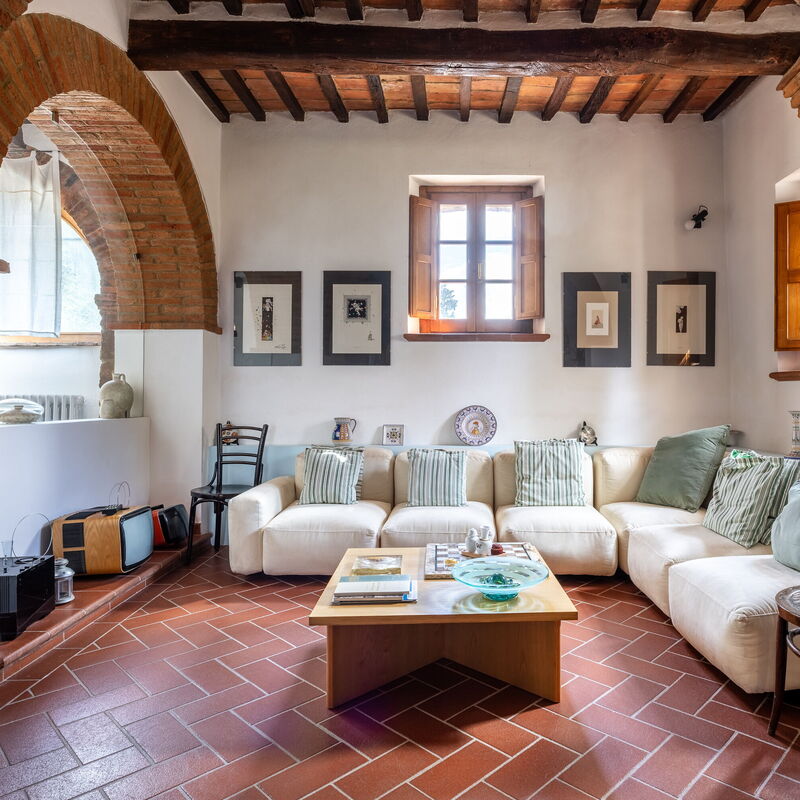 Maria Gabriella Holiday Home In Monticchiello: Autumn, Dining Room, Kitchen, Living Room, Spring, Summer