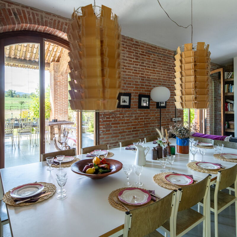 Villa Poggio Zucchino, Pool, Wellness, Piacenza: Esszimmer, Frühling, Herbst, Sommer