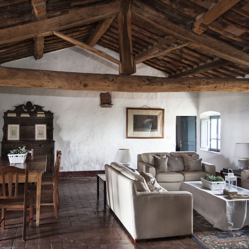 Podere Sangiovese, Pool and View in Chianti: Automne, Été, Printemps, Salon