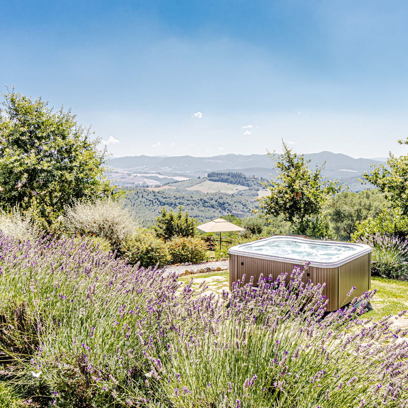 Villa la Cerbaina: Extérieurs, jacuzzi, Jardin