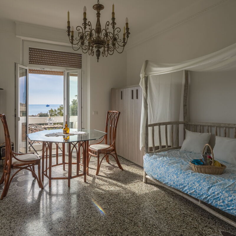 Focaincontromano Apartment with Sea View, Genoa: Autumn, Dining Room, Living Room, Spring, Summer