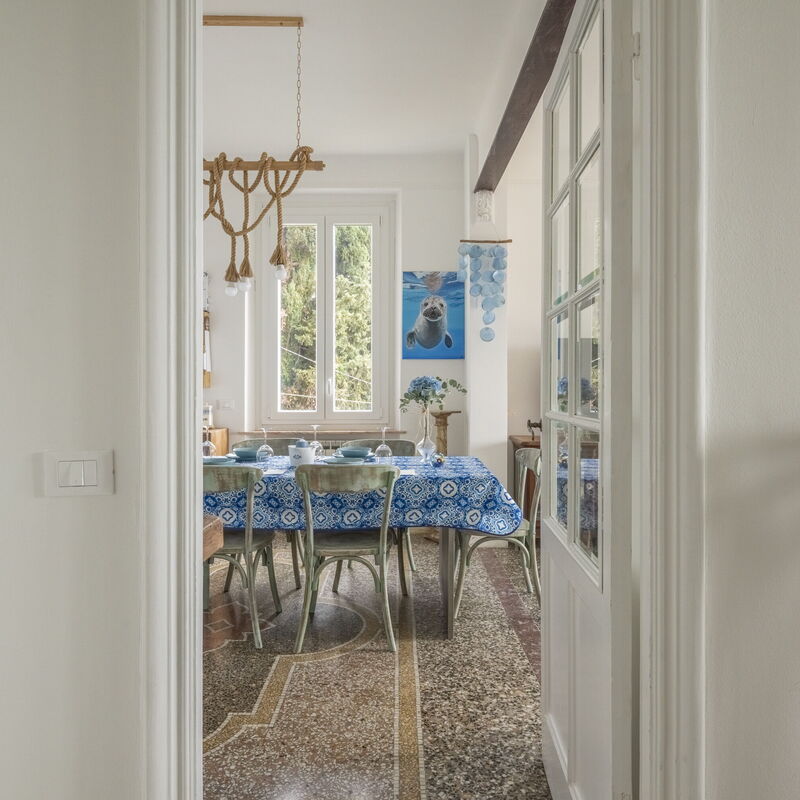 Focaincontromano Apartment with Sea View, Genoa: Autumn, Dining Room, Living Room, Spring, Summer