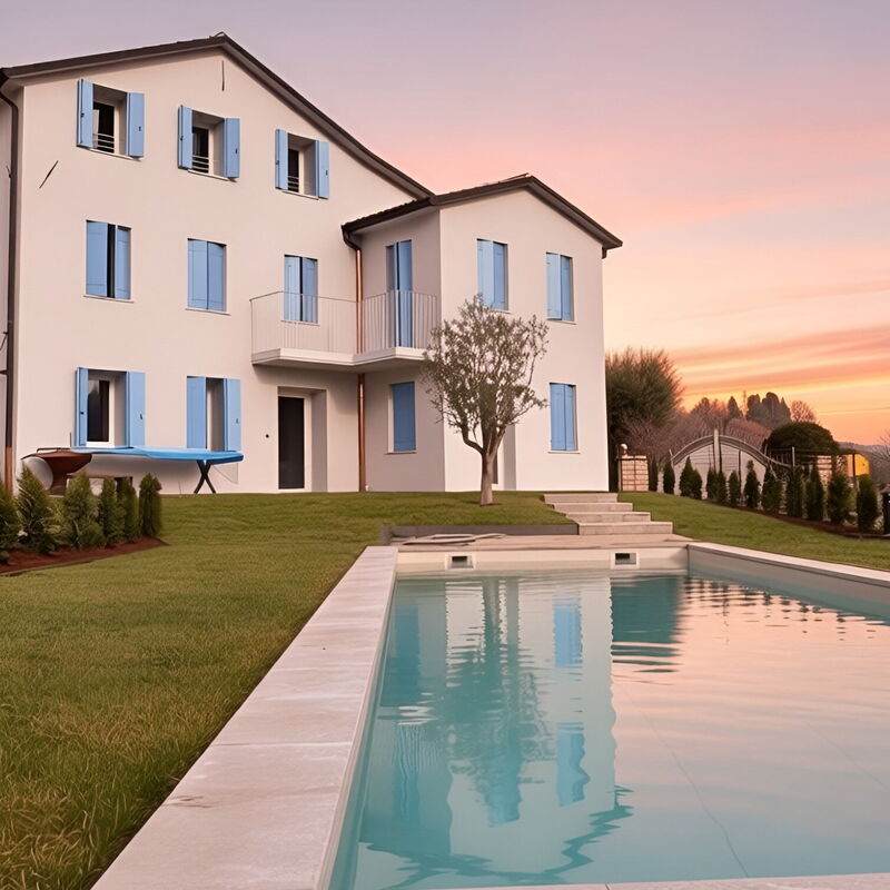 Villa Dolce Bacio, Pool and Spa, Valdobbiadene: Autumn, Building Exterior, Garden, Pool, Spring, Summer