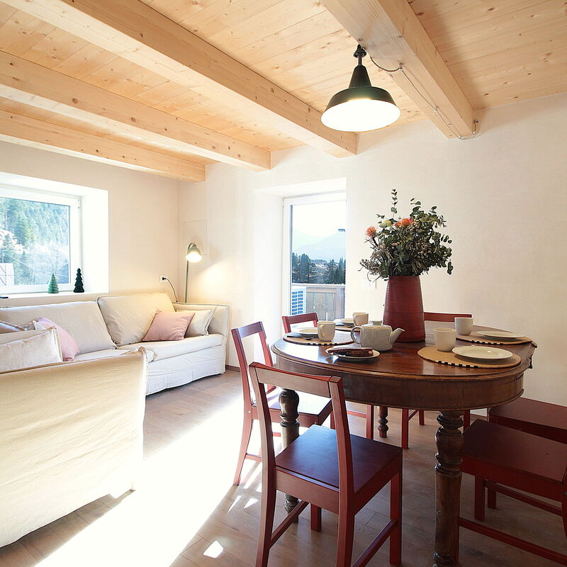 Casa Tomà Mountain View Cortina: Autumn, Dining Room, Living Room, Spring, Summer, Winter