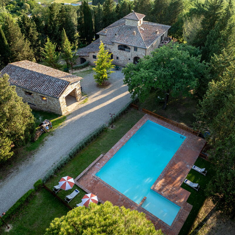 Maison Badia a Passignano: bazen, Jesen, Ljeto, Pogledi, Proljeće