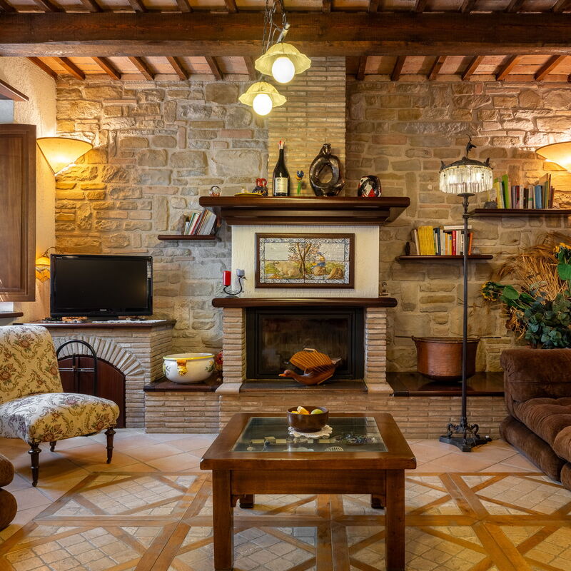 Il Giuncheto Casale Rooms, Pool, Umbrian Countryside: Dnevna soba, Jesen, Ljeto, Proljeće