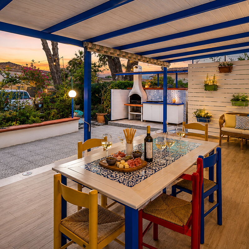 Villa Didymos: Autunno, Balcone / Terrazza / Patio, Estate, Esterni, Primavera