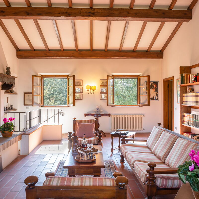 Podere Le Capannucce: Wohnzimmer