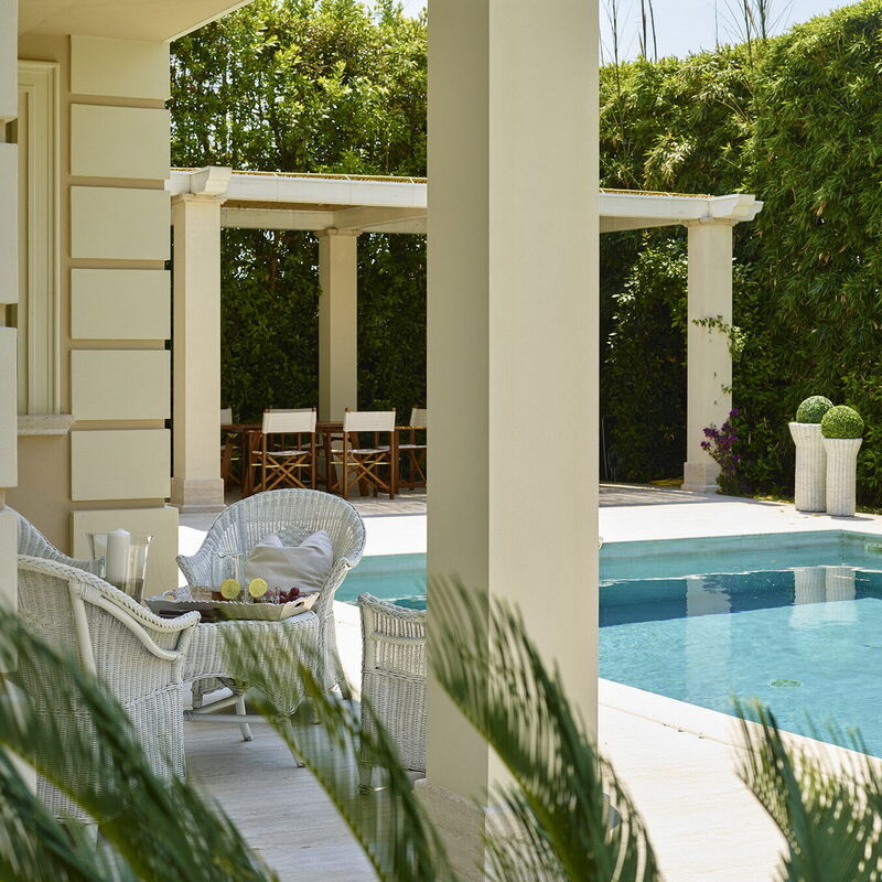 The Pool Villa in Forte dei Marmi: Balkon / Terrasse / Patio, Frühling, Garten, Herbst, Schwimmbad, Sommer