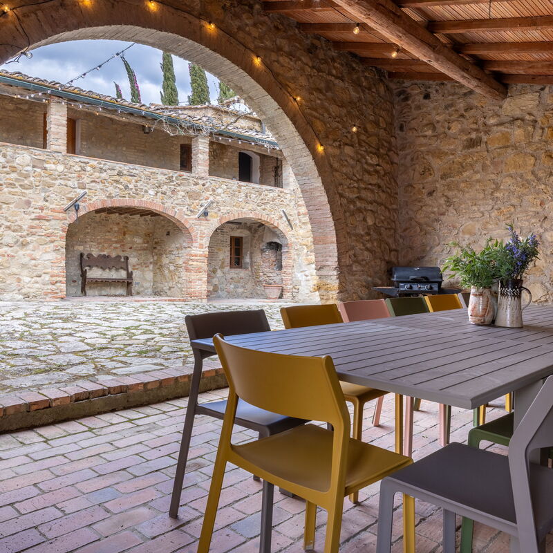 Casa Amelia, Pool, Casole Elsa, Monti: Balkon / Terrasse / Patio, Frühling, Herbst, Sommer