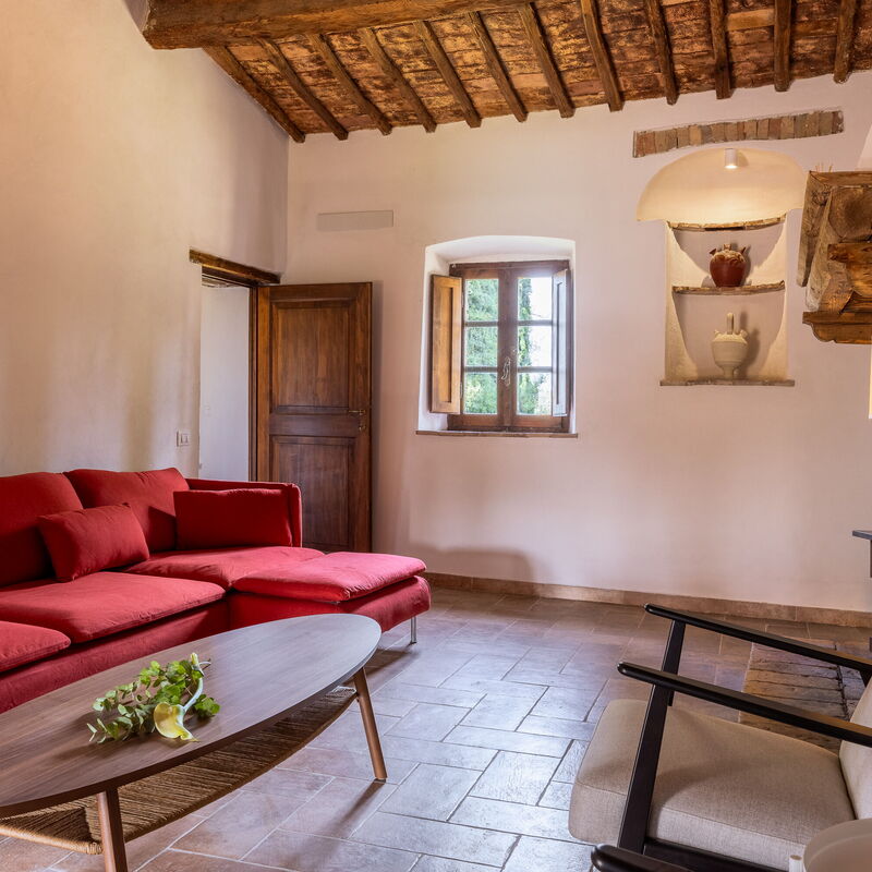 Casa Amelia, Pool, Casole Elsa, Monti: Frühling, Herbst, Sommer, Wohnzimmer