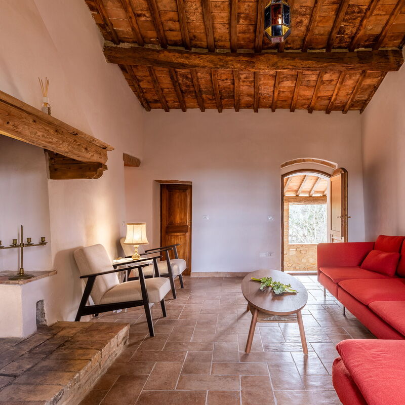 Casa Amelia, Pool, Casole Elsa, Monti: Frühling, Herbst, Sommer, Wohnzimmer