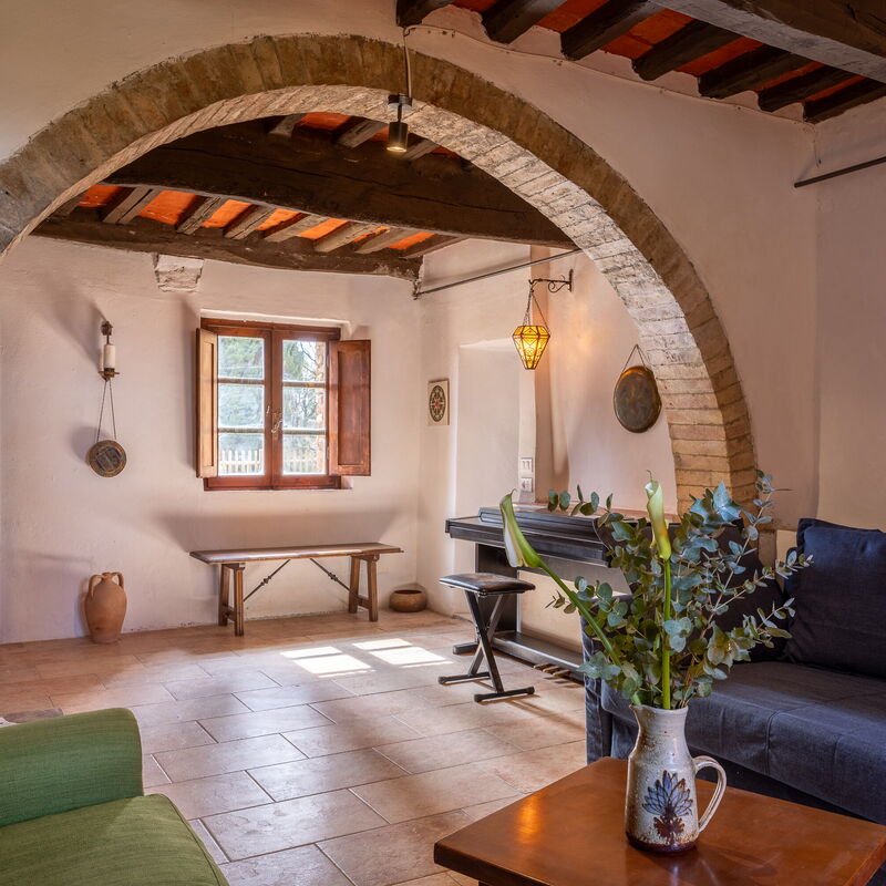 Casa Amelia, Pool, Casole Elsa, Monti: Frühling, Herbst, Sommer, Wohnzimmer