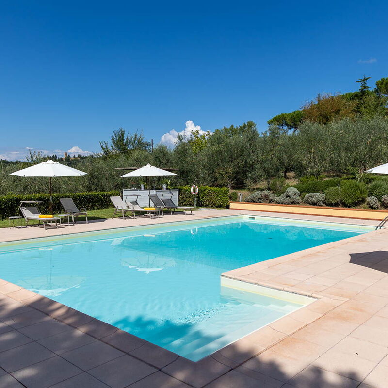 La Certaldina, Stella Apartment: Balkon / Terrasse / Patio, Frühling, Garten, Herbst, Schwimmbad, Sommer
