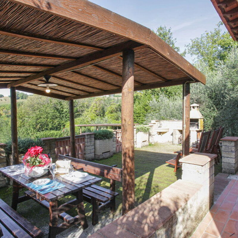 Villa Riparbella: Autumn, Balcony / Terrace / Patio, Building Exterior, Spring, Summer