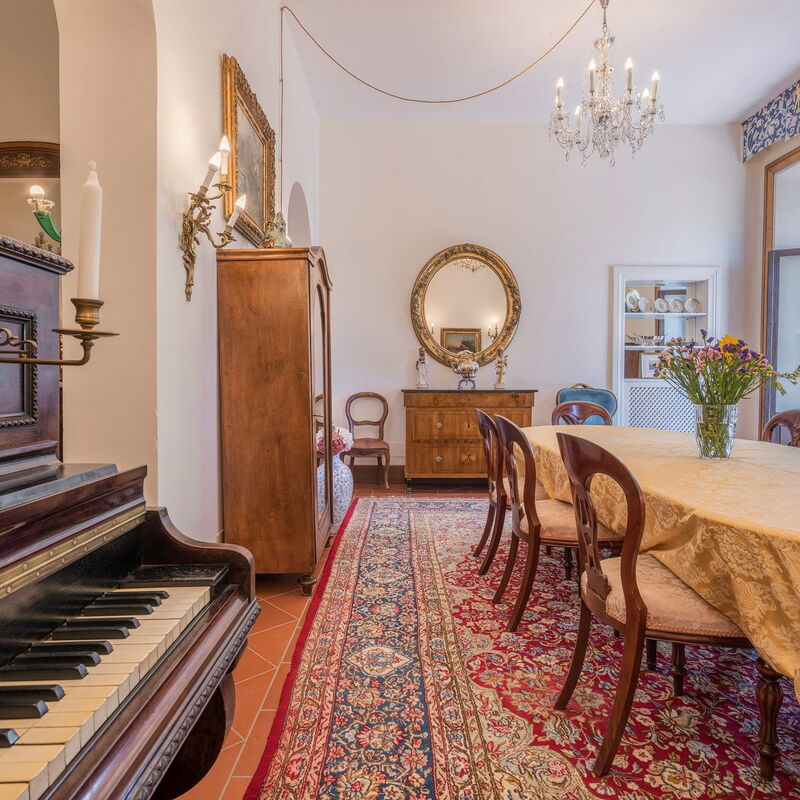 Villa Recanati, Val D'orcia, Private Pool, Jacuzzi, Wifi: Ausstattung, Esszimmer, Frühling, Herbst, Sommer, Zimmerdetails