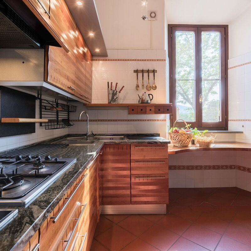 Villa Licia, Val D'orcia, Private Pool, Jacuzzi: Ausstattung, Frühling, Herbst, Küche, Sommer, Zimmerdetails