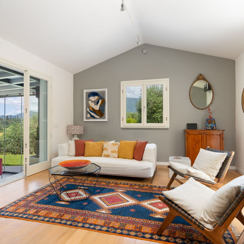 Luxury Green Marignana Villa, Versilia, Pool, Ac, Sauna: Autumn, Living Room, Spring, Summer