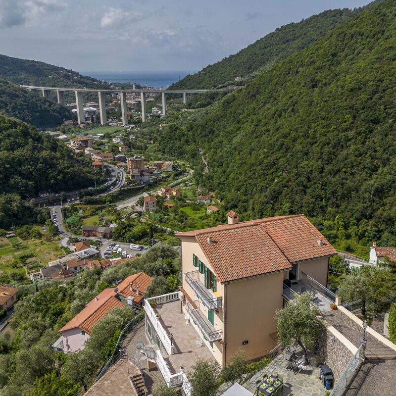 Belvedere, House With Private Pool And Garden, Recco: Autumn, Building Exterior, Spring, Summer