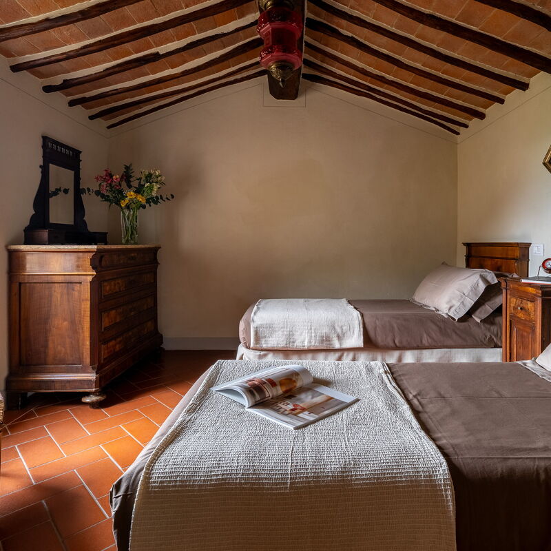 Monticchiello Apartment With Garden, Wifi, Pienza, Siena: Autumn, Bedroom, Building Exterior, Spring, Summer