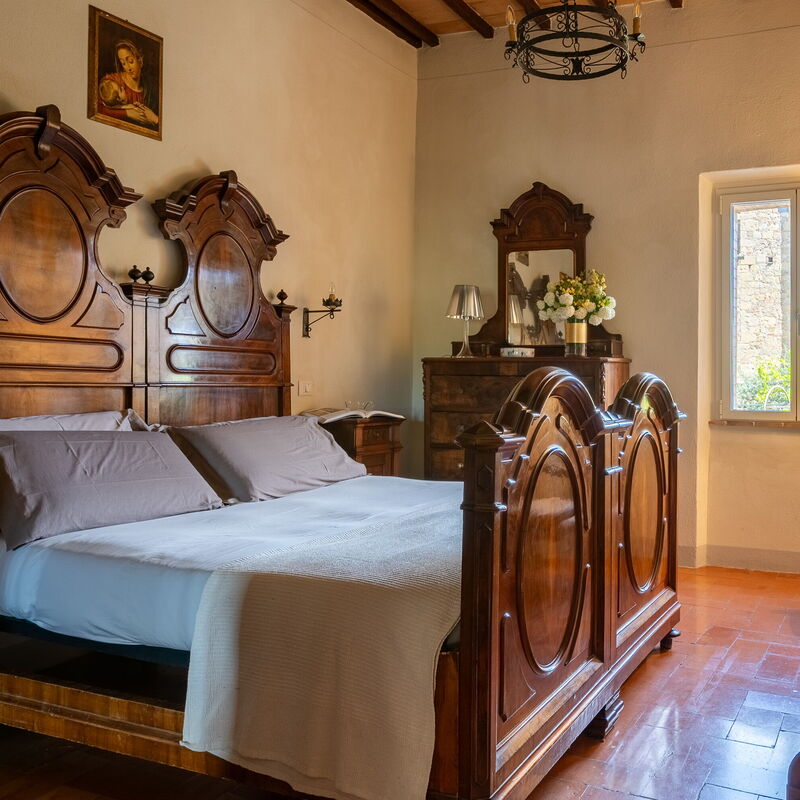 Monticchiello Apartment With Garden, Wifi, Pienza, Siena: Autumn, Bedroom, Building Exterior, Spring, Summer