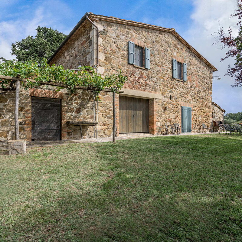 Orcia Panoramic View With Pool: Autumn, Building Exterior, Garden, Spring, Summer