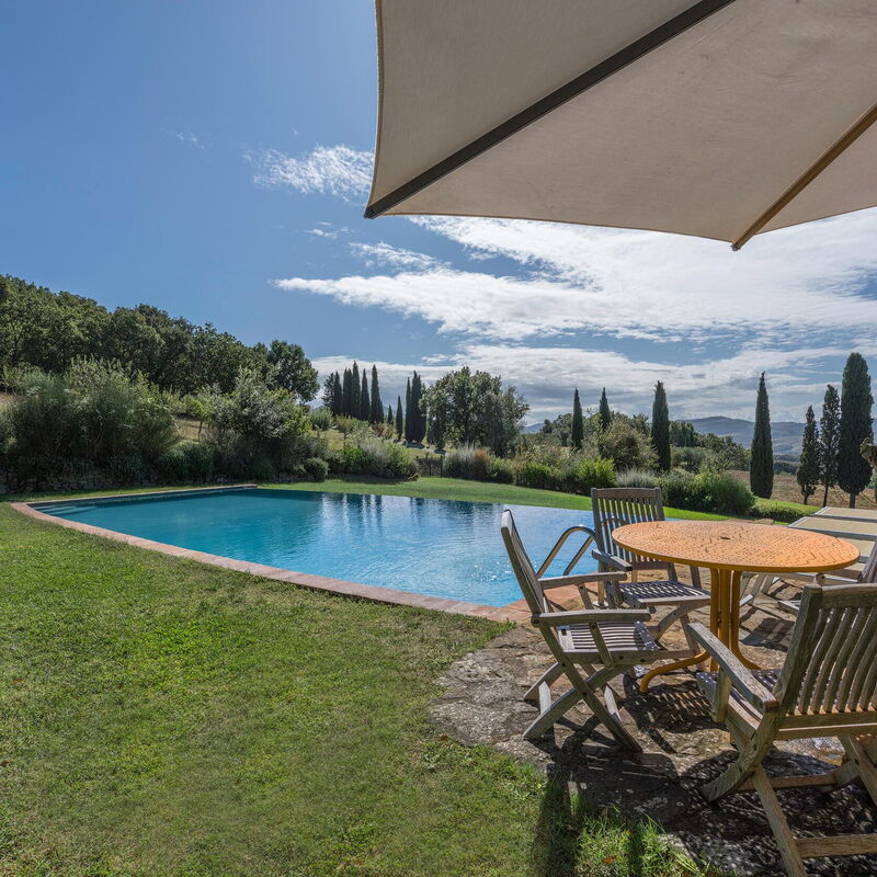 Orcia Panoramic View With Pool: Autumn, Building Exterior, Garden, Pool, Spring, Summer