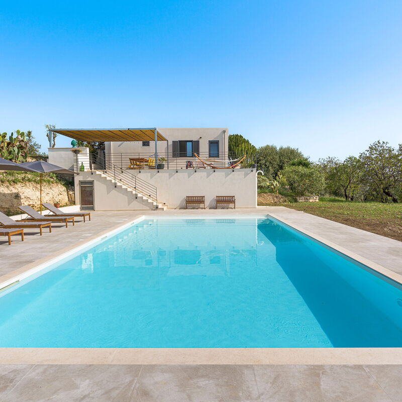 Casa Bianca - Noto, Sicilia: Autumn, Balcony / Terrace / Patio, Building Exterior, Garden, Outdoor, Pool, Spring, Summer