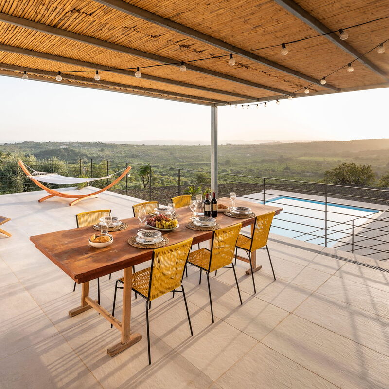 Casa Bianca - Noto, Sicilia: Autumn, Balcony / Terrace / Patio, Building Exterior, Outdoor, Pool, Scenic View, Spring, Summer