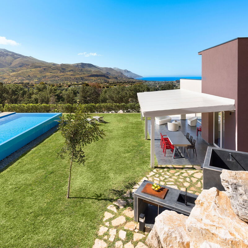 Villa Cinema - Castellammare Del Golfo, Sicilia: Autumn, Building Exterior, Garden, Outdoor, Pool, Scenic View, Spring, Summer