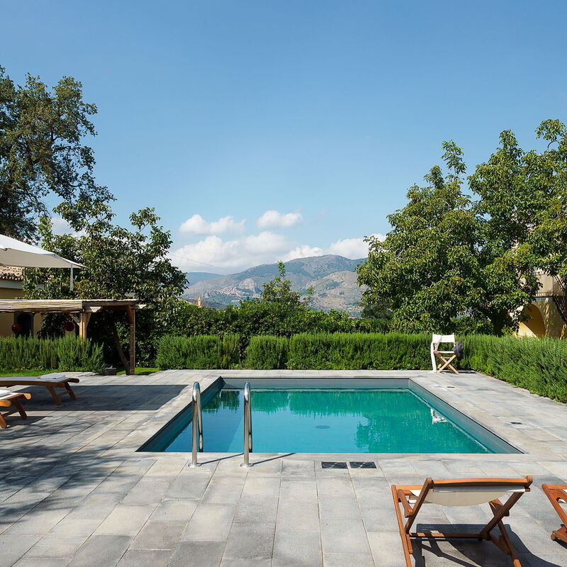 Villa Tranquilla - Randazzo, Sicilia: Autumn, Balcony / Terrace / Patio, Building Exterior, Garden, Outdoor, Pool, Scenic View, Spring, Summer