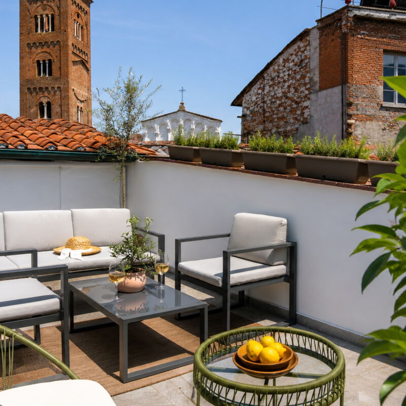 Lucca Old Town Apartment - Lucca, Toscana: Balkon / terasa / vrt, Jesen, Ljeto, Proljeće