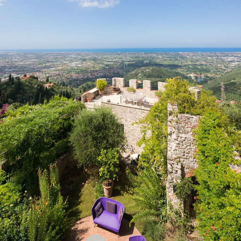 Villa Maestosa - Camaiore, Toscana: Autumn, Balcony / Terrace / Patio, Building Exterior, Garden, Outdoor, Pool, Scenic View, Spring, Summer