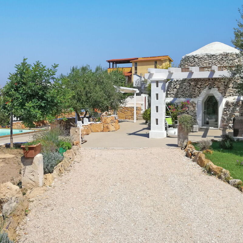 Villa Trullo - Torricella, Puglia: Autumn, Balcony / Terrace / Patio, Building Exterior, Garden, Outdoor, Pool, Spring, Summer